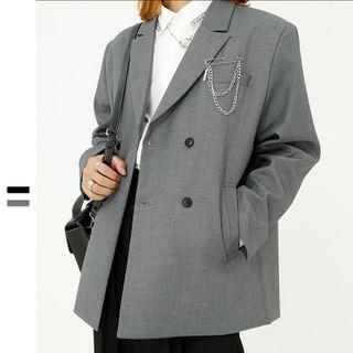 Safety Pin Double-breasted Blazer