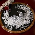 Rhinestone Headband 1 Pc - Transparent & Silver - One Size
