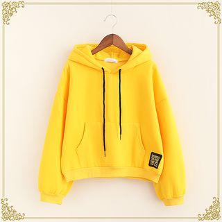 Lettering Applique Hoodie