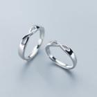 925 Sterling Silver Infinity Ring 1 Pair - Silver - One Size