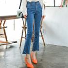 Plus Size High-waist Boot-cut Jeans