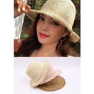 Scallop-edge Straw Sun Hat