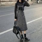 Long-sleeve Top / Midi A-line Jumper Skirt