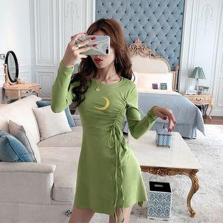 Moon Long-sleeve A-line Dress
