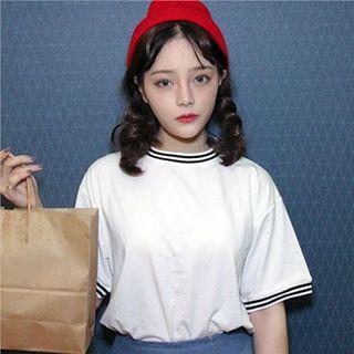 Short-sleeve Contrast Trim T-shirt