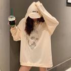 Printed Hoodie With Cap
