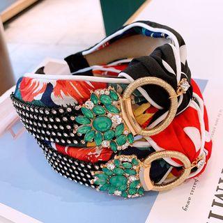 Printed Rhinestone Headband