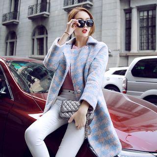 Button Houndstooth Coat