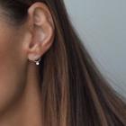 Hoop Earring 1 Pair - 925silver - One Size