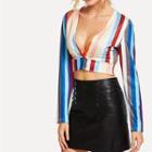 Striped Cropped Blouse