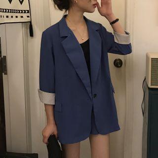 Set: Single Breasted Blazer + High-waist Dress Shorts