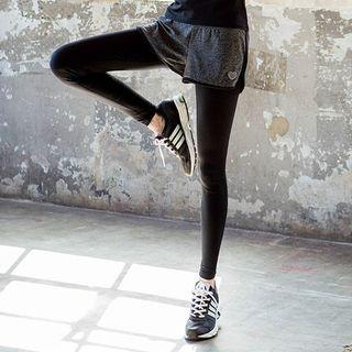 Inset Leggings Shorts/ Short Sleeve T-shirt