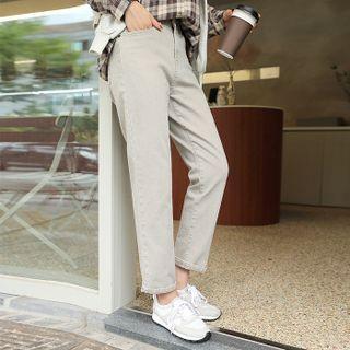 Washed Tapered-leg Pants