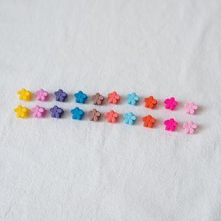 Flower Hair Clamp Set Of 20 - One Size