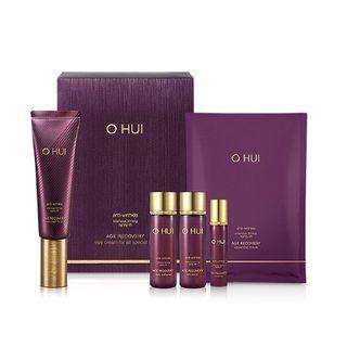 O Hui - Age Recovery Eye Cream For All Set: Eye Cream For All 50ml + Skin 20ml + Emulsion 20ml + Essence 3ml + Mask 1pc 5pcs