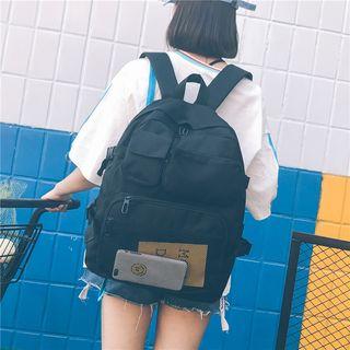 Front Mesh Pocket Oxford Backpack