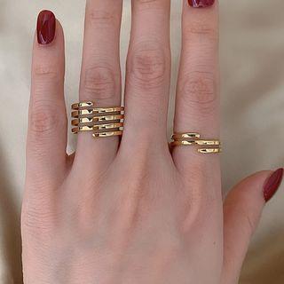 Stainless Steel Layered Wrap Around Ring