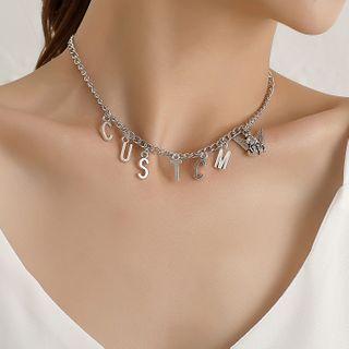 Alloy Lettering Choker