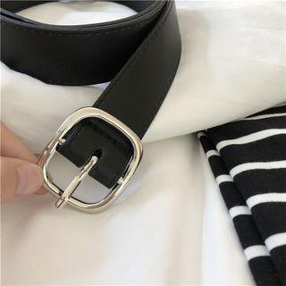 Square Buckle Genuine Leather Belt