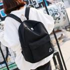Front Pocket Embroidery Canvas Backpack