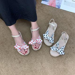 Dotted Bow Sandals