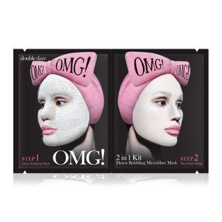 Double Dare - Omg! 2 In 1 Kit Detox Bubbling Microfiber Mask 1pc