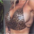 Leopard Print Sequined Camisole Top Camisole Top - Leopard - Silver - One Size