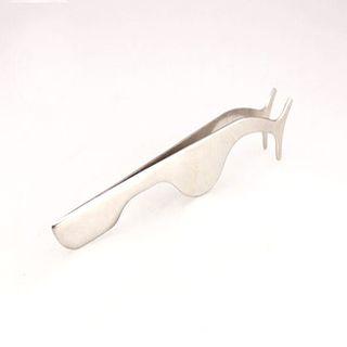 Stainless Steel Eyelash Tweezers Silver - One Size