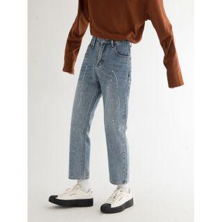 Print Straight-leg Jeans