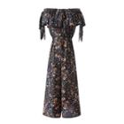 Floral Print Off Shoulder Jumpsuit