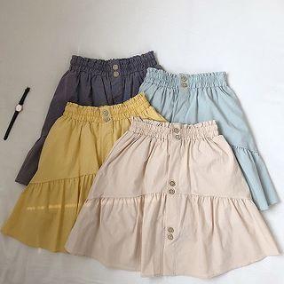 Single-breasted High-waist Skirt