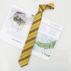 Striped Neck Tie Yellow - One Size