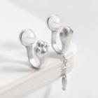 925 Sterling Silver Non-matching Cat Paw Dangle Earring 1 Pair - As Shown In Figure - One Size