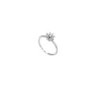 Rhinestone Snowflake Open Ring Ring - Silver - 13