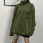 Stand Collar Pocketed Pullover