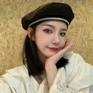 Rhinestone / Faux Pearl Beret
