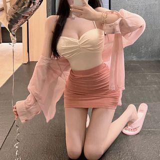 Shirred Camisole Top / Pencil Skirt / Shirt
