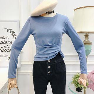 Long-sleeved Ruched Top
