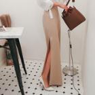 Slit-side Wide-leg Dress Pants