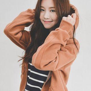 Brushed-fleece Lined Cotton Hoodie