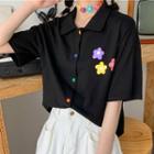 Short-sleeve Flower Shirt