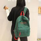 Canvas Letter Embroidered Backpack