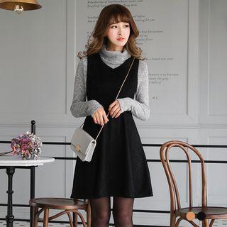 Bow-belted Suede Tank Dress