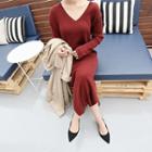 Cutaway-back Ribbed Dress
