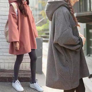 Pocket-side Plain Hoodie
