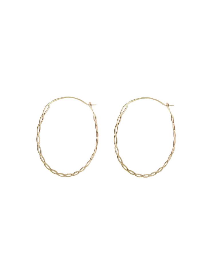 Melissa Joy Manning Large Round Twist Hoop Earrings