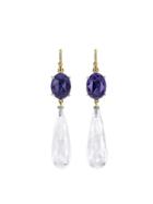 Irene Neuwirth Lapis And Rainbow Moonstone Drop Earrings