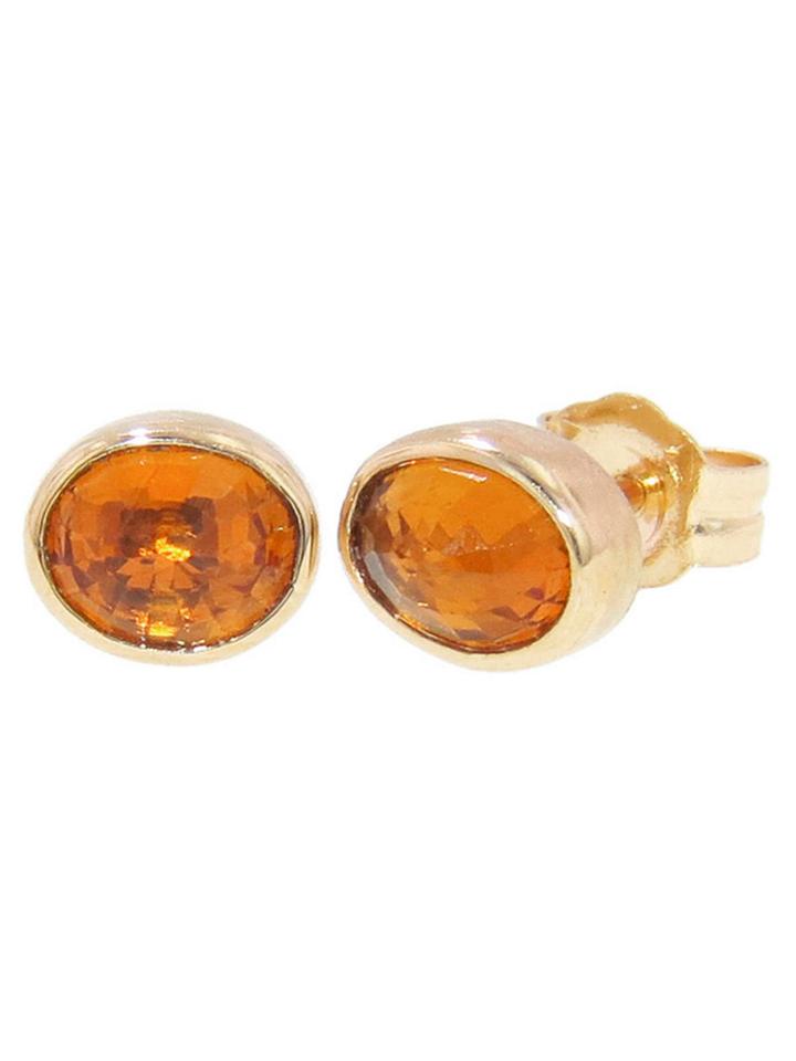 Jamie Joseph Oval Spessartite Garnet Studs