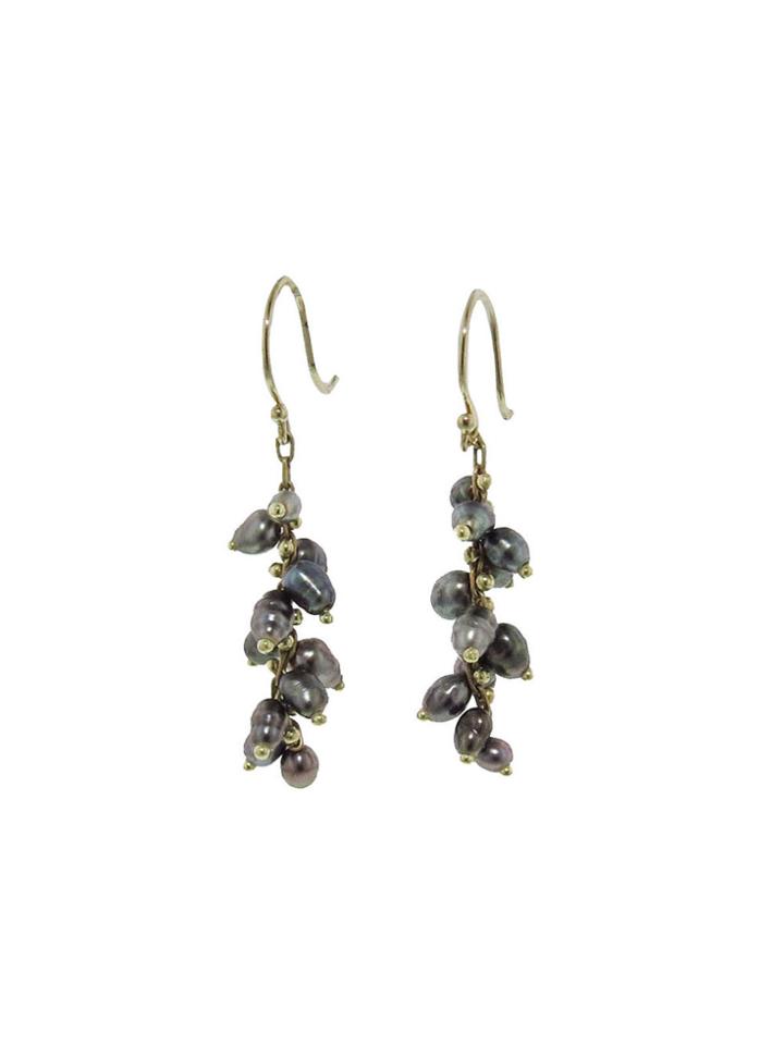 Ten Thousand Things Beaded Spiral Tahitian Pearl Earrings