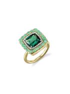 Irene Neuwirth Green Tourmaline, Chrysoprase And Diamond Ring